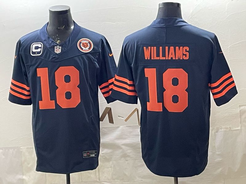Men 2026 Chicago Bears #18 Williams Blue 3th generations Nike Limited NFL Jersey style 009->chicago bears->NFL Jersey